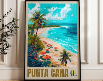 Punta Cana Poster: Dominican Republic Caribbean Travel Art Print