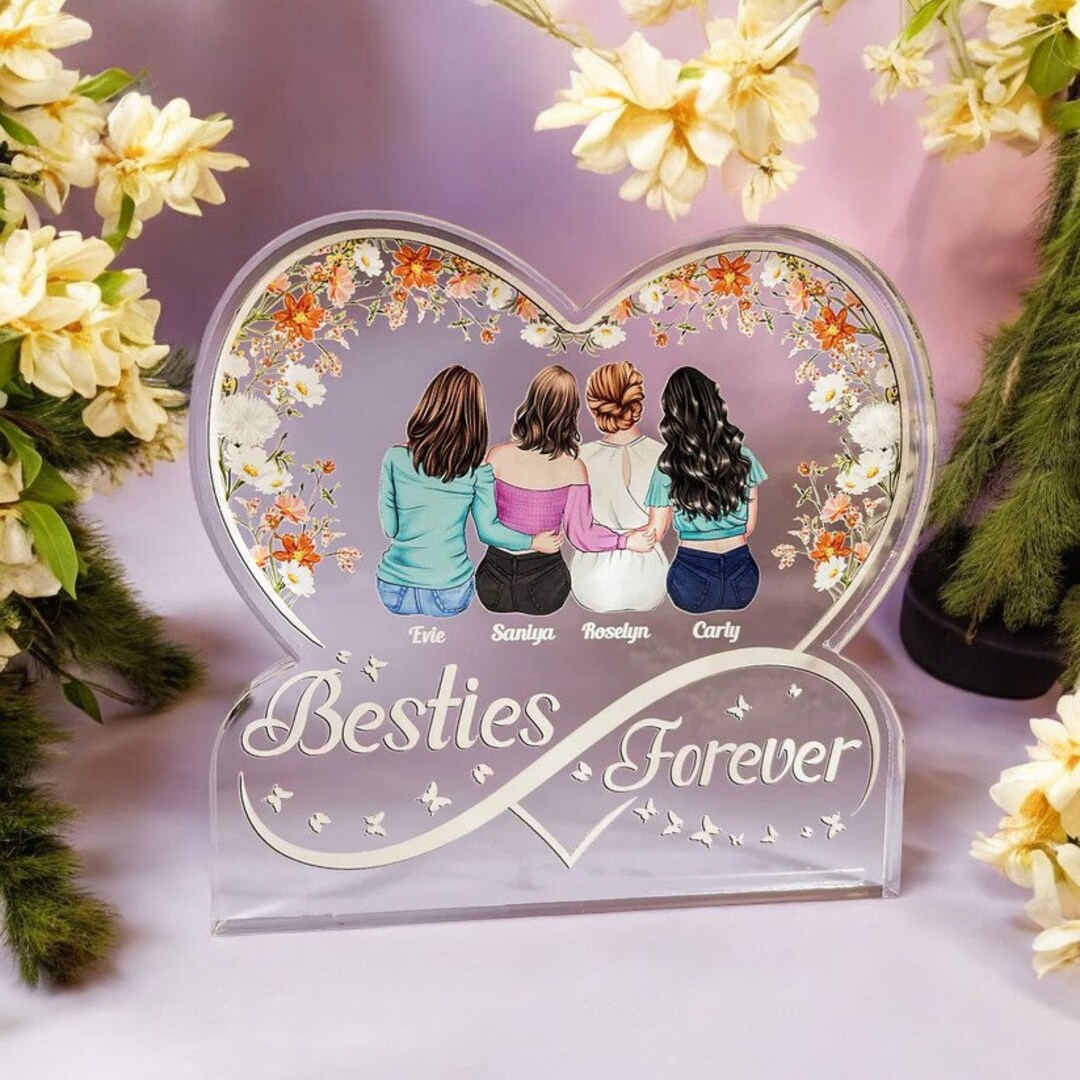 Personalized Best Friend Plaque, Friends Forever Infinity Friendship