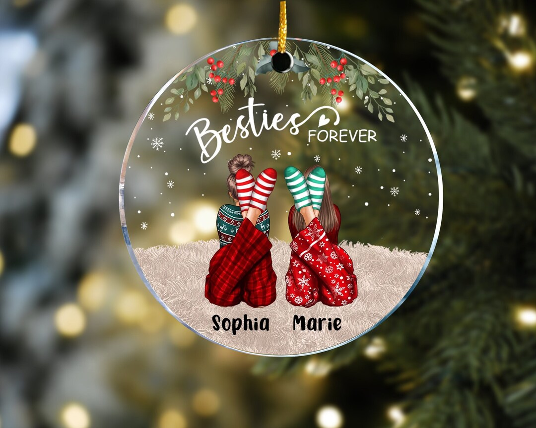 Personalized Besties Ornament, Best Friend Christmas Ornament, Personalized Best Friend Gift