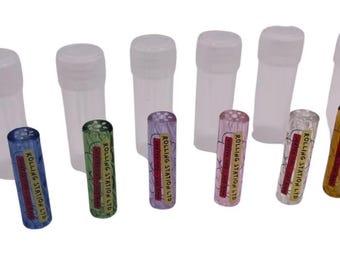 Hand Crafted Twisted Glass Filter Tip - 7-Hole Design (6Pc, 9mm x 30mm)
