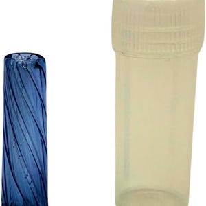 1 st vriden filterspets i glas, 7–9 mm x 30 mm – blå glaskondesign, enkel att rengöra