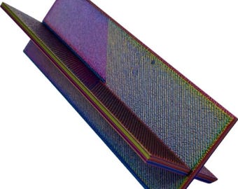 3D Printed Rolling Paper Holder, Striped Rainbow Plastic Stand