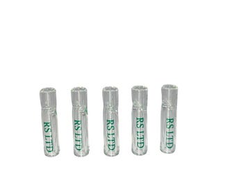 Clear Glass Filter Tips 6mm | Hand Crafted Borosilicate, Reusable (5pc Pack)
