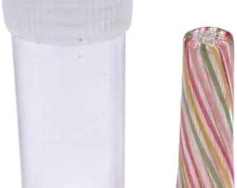Hand Twisted Glass Filter Tip, 7-9mm x 30mm – Rasta Cone Design, Easy Clean