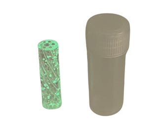 Hand Crafted Glow in the Dark Twisted Glass Tip - Reusable 10 x 30mm