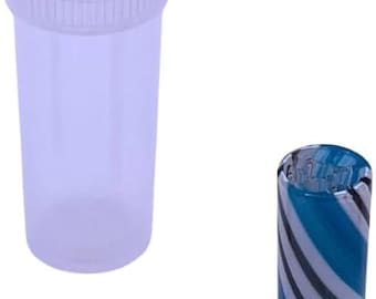 Hand Twisted Glass Filter Tips, 9mm x 30mm, Reusable Borosilicate Mouthpiece (Blue, White, Black)