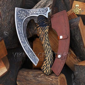 Handcrafted Viking Damascus Steel Pizza Axe Hatchet Perfect Gift for Birthdays Weddings groomsmenHim