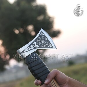 Custom Handcrafted Viking Axe for Camping and Bushcraft Axe Perfect Personalized Gift for Him