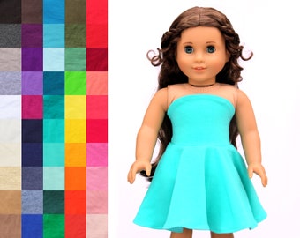 Fits like American Girl Doll Clothes - Simply Summer Bandeau Dress, You Choose Color | 18 Inch Doll Clothes