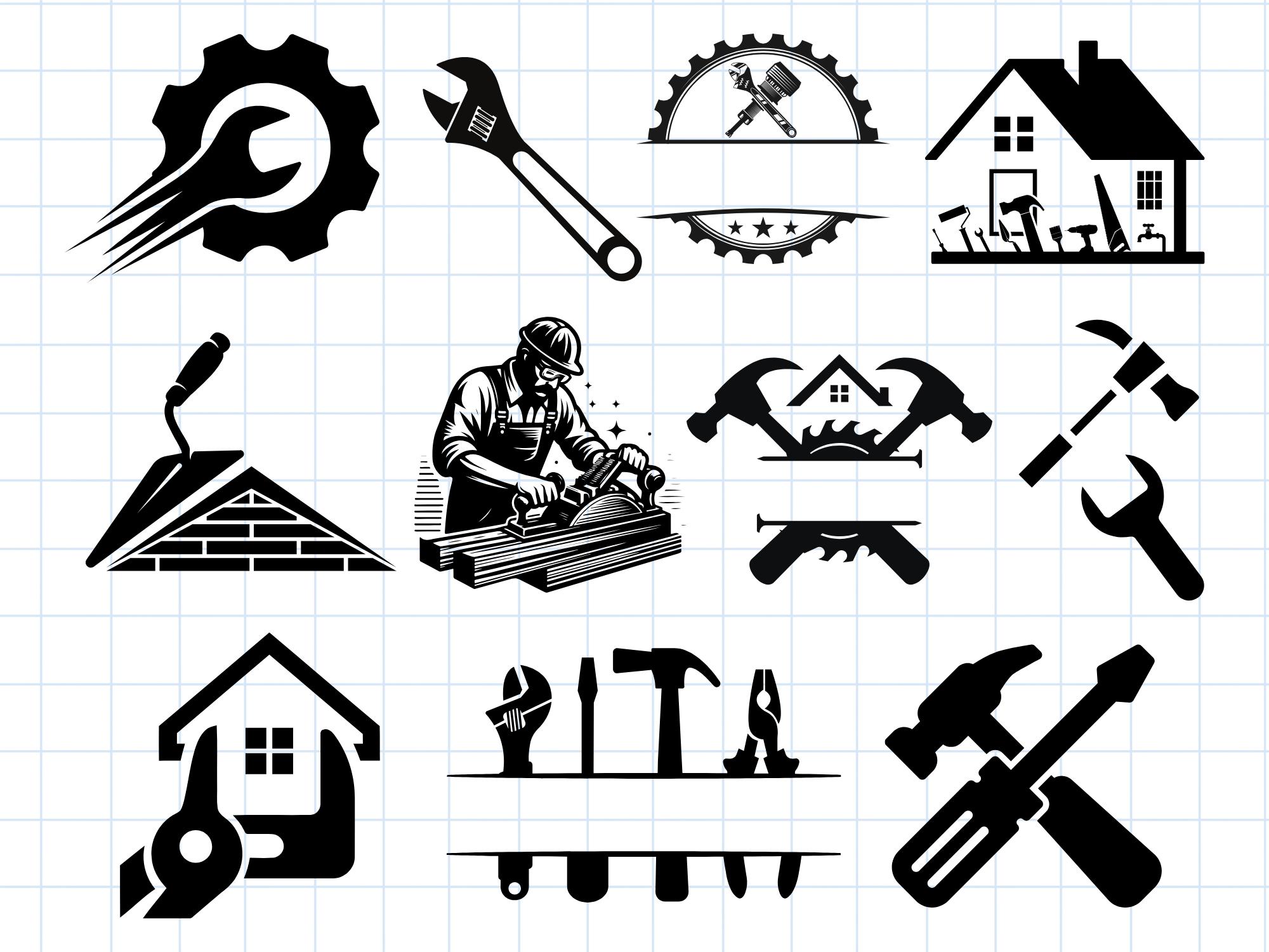 Tools Monogram, Tool Box Svg, Repair Tools Svg, Handyman Svg, Tools ...