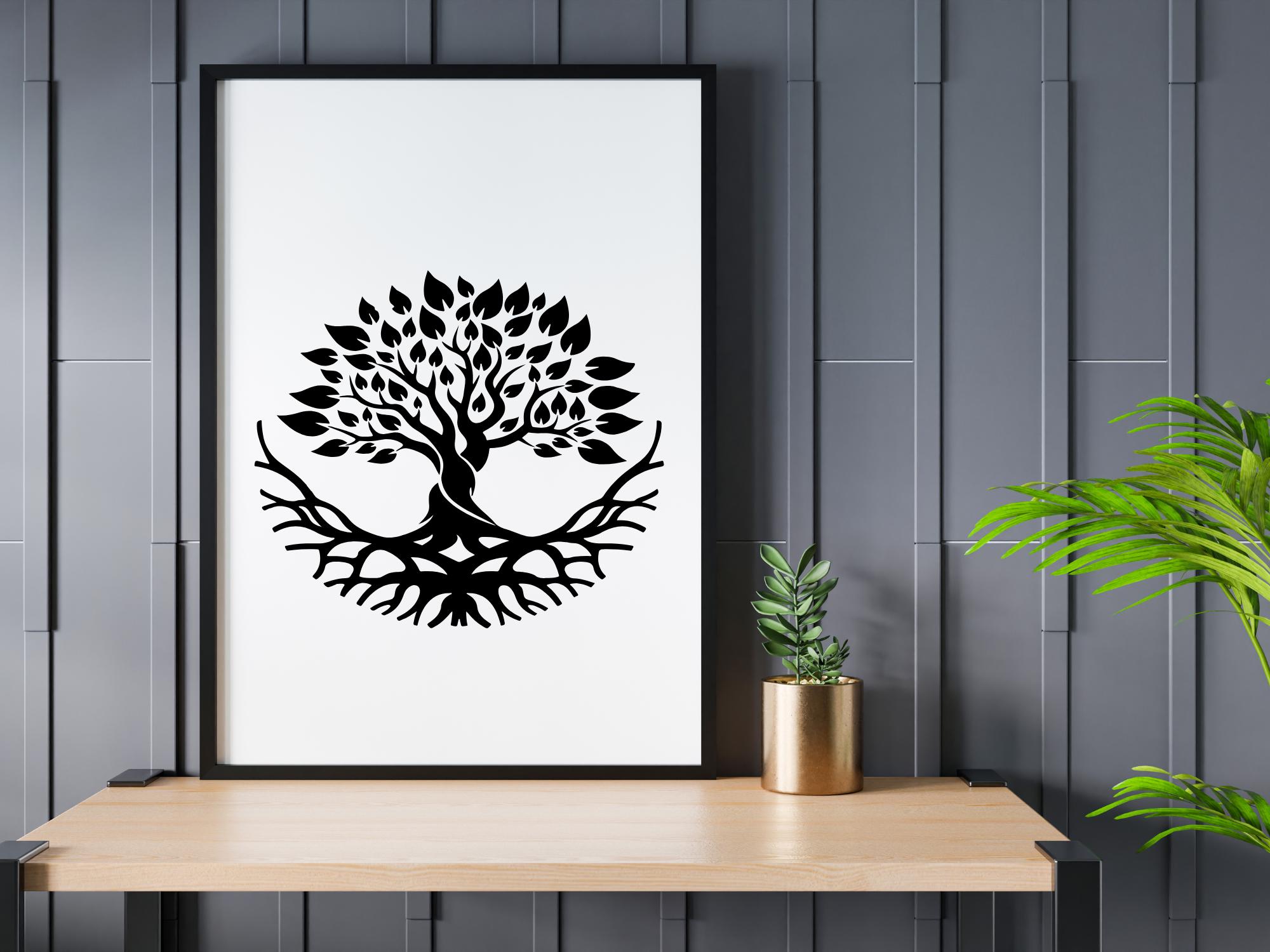 Tree of Life Bundle Design SVG PNG, Tree Silhouette Clipart, Spiritual ...