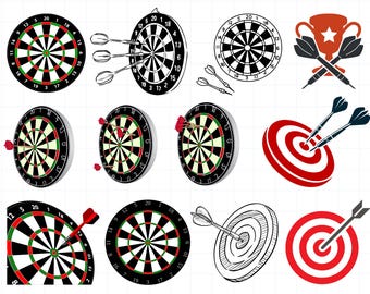 Dart SVG Bundle, Darts clipart, Darts cut file, Dartboard cricut, Dartboard silhouette, Dartboard svg, Dartboard Clipart, Dartboard vector,