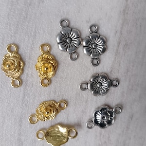 8x Gold Silver Jewelry Connectors Accessories for Diy Jewelry Necklaces Bracelets Earrings Making Spacer Beads Jewelry Accessories