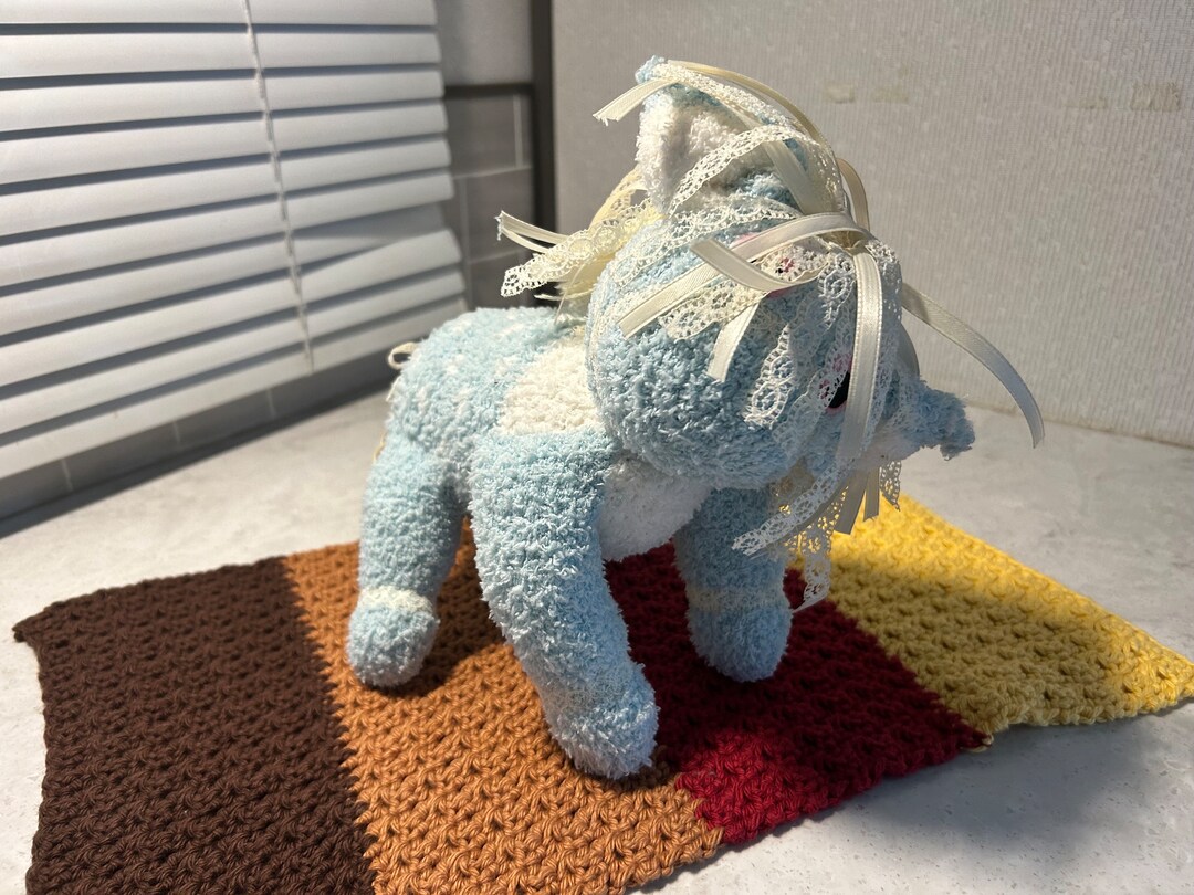 Adorable Baby Blue and White Ribbons and Lace Monkey Sock Horse - Etsy