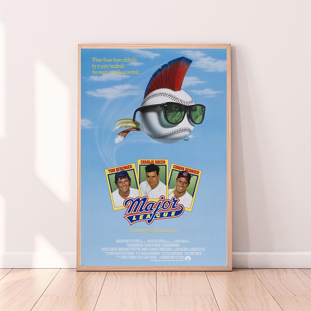 Major League,Movie Poster,High Quality Canvas Print, Wall Art, Room Decor, Art Poster For Gift Unframed