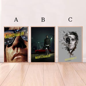 Nightcrawler, plakat filmowy, wysokiej jakości wydruk na płótnie, sztuka ścienna, wystrój pokoju, plakat artystyczny na prezent bez ramki