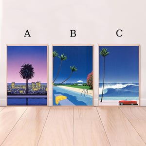 Hiroshi Nagai Vintage Leinwand Poster, Retro Kunst Dekor, hochwertige Leinwand Druck, Wandkunst, Raumdekor, Kunst Poster für Geschenk ohne Rahmen
