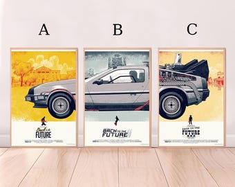 Póster de película "Regreso al futuro", impresión en lienzo de alta calidad, arte de pared, decoración de habitación, póster artístico para regalo sin marco.