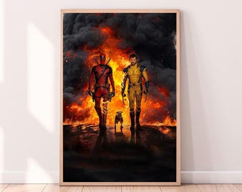 Deadpool And Wolverine,Movie Poster,High Quality Canvas Print, Wall Art, Room Decor, Art Poster For Gift Unframed