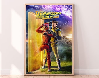 Deadpool and Wolverine,Movie Poster,High Quality Canvas Print, Wall Art, Room Decor, Art Poster For Gift Unframed