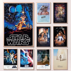 Star Wars -- Movie Poster,High Quality Canvas Print, Wall Art, Room Decor, Art Poster For Gift Unframed