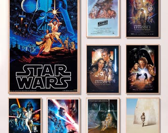 Star Wars -- Movie Poster,High Quality Canvas Print, Wall Art, Room Decor, Art Poster For Gift Unframed