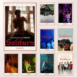Saltburn (2023),Film Poster,Hochwertiger Leinwanddruck, Wandkunst, Raumdekor, Kunst Poster für Geschenk ohne Rahmen
