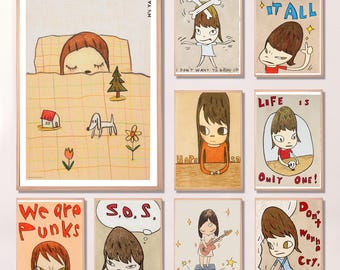 Yoshitomo Nara Art Poster,High Quality Canvas Print, Wall Art, Room Decor, Art Poster For Gift Unframed