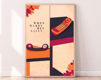 When Harry Met Sally,Movie Poster,High Quality Canvas Print, Wall Art, Room Decor, Art Poster For Gift Unframed