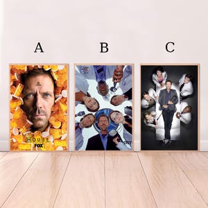 House, M.D., Filmposter, hochwertige Leinwanddruck, Wandkunst, Raumdekor, Kunstposter als Geschenk ohne Rahmen