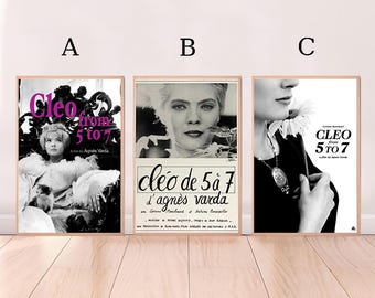 Cléo van 5 tot 7 filmposter, Agnès Varda muurkunst, canvasprint (ingelijst)