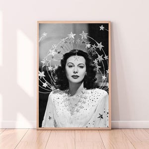 Hedy Lamarr,Movie Poster,High Quality Canvas Print, Wall Art, Room Decor, Art Poster For Gift Unframed