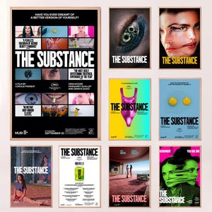 Póster de película "The Substance", impresión en lienzo de alta calidad, arte de pared, decoración de habitación, póster artístico para regalo sin marco.