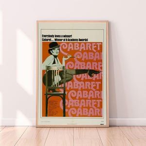Cabaret (1972),Filmposter, Hochwertiger Leinwanddruck, Wandkunst, Raumdekor, Kunstposter als Geschenk ohne Rahmen