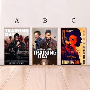 Training Day,Movie Poster,High Quality Canvas Print, Wall Art, Room Decor, Art Poster For Gift Unframed