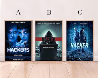 Hacker, poster del film, stampa su tela di alta qualità, arte murale, decorazione per la stanza, poster artistico come regalo senza cornice