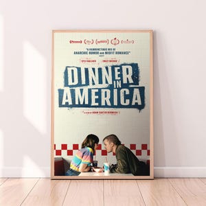 Dinner in America (2020),Filmposter, Hochwertiger Leinwanddruck, Wandkunst, Raumdekor, Kunstposter als Geschenk, ohne Rahmen