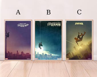 Póster de la película "El Sorprendente Hombre Araña", impresión en lienzo de alta calidad, arte de pared, decoración de habitación, póster artístico para regalo sin marco.