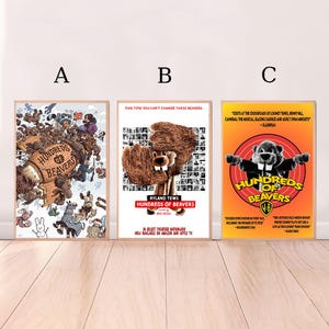 Cientos de castores, póster de película, impresión en lienzo de alta calidad, arte de pared, decoración de habitación, póster artístico para regalo sin marco