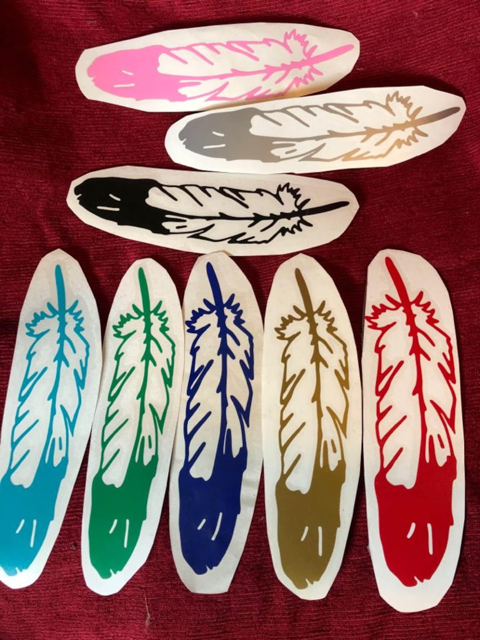 Feather Decals for Car Windows 10 Etsy