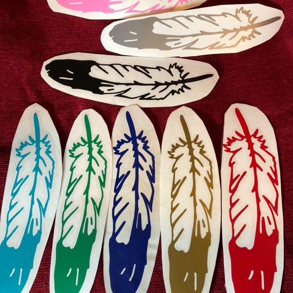 Feather Decals for car windows 8”