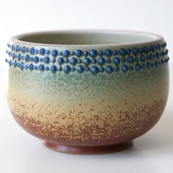 Spotted Turquoise Bowl, Stoneware