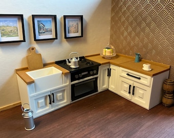 1:12 Scale Dollhouse Kitchen Furniture Set