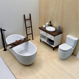 1:12 Badezimmer Set Puppenhaus Miniaturen