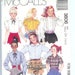 McCalls Childrens Girls Kids BLOUSE Vintage Sewing Pattern 3806 Size CH 7-8-10 UNCUT Fashion Basics For Kids