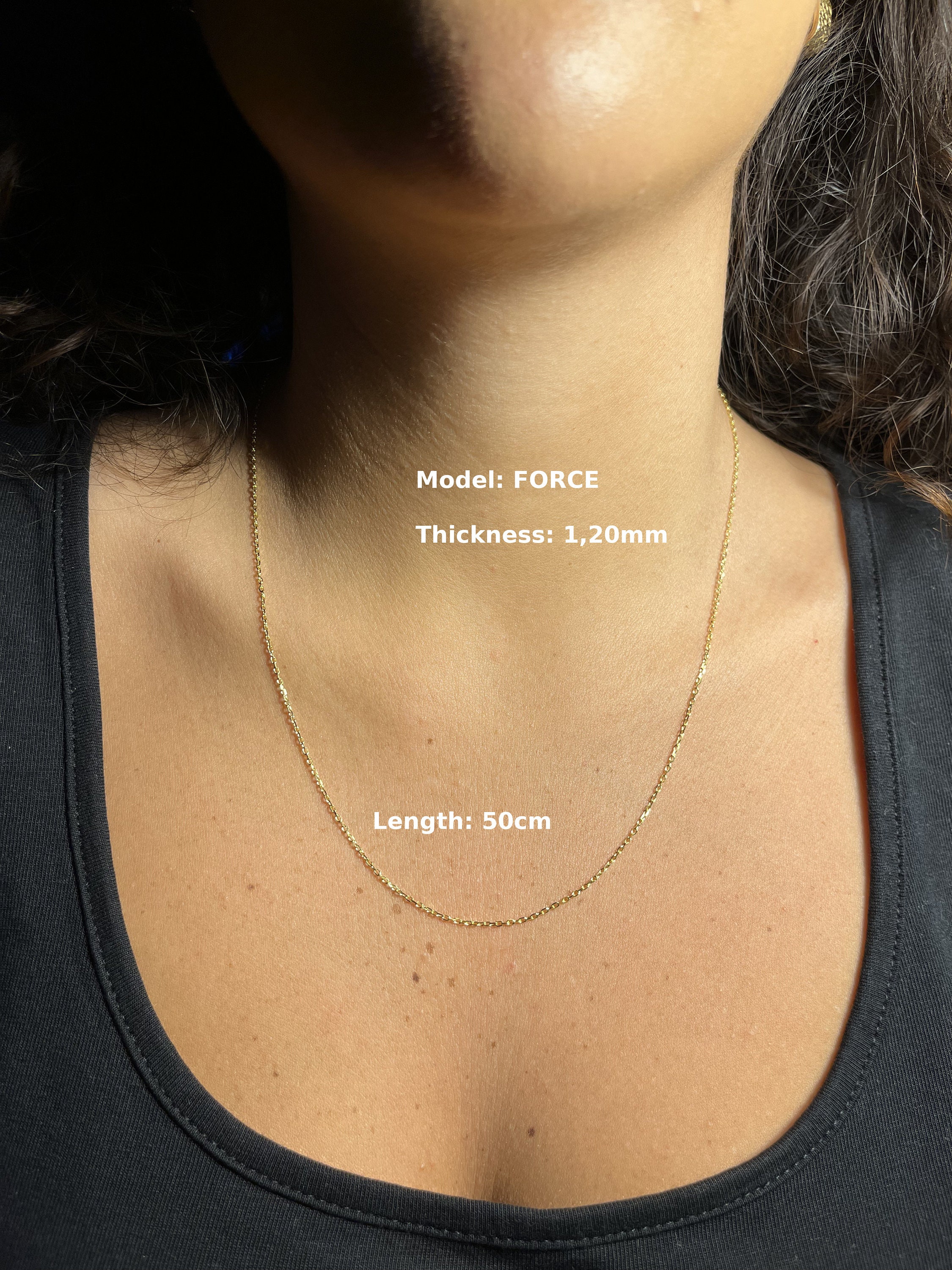 14K Gold Cable Chain Necklace (0.50-1.20 Mm, 18-22 Inches) - Etsy