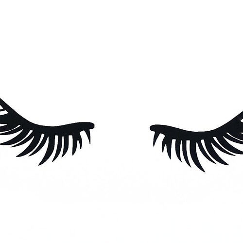 EYELASHES Vinyl Decal Lashes Car Decal Makeup Sticker Etsy