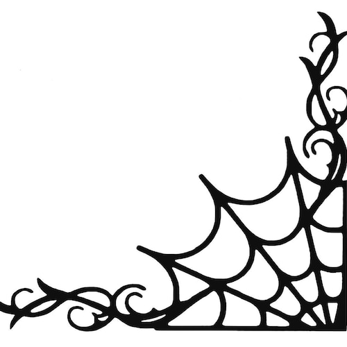 SPIDER WEB Corner Decal Halloween Decal Gothic Halloween - Etsy