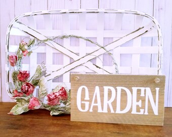Wood garden sign | Etsy