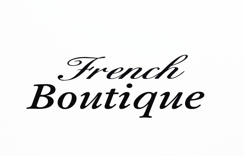 FRENCH BOUTIQUE Vinyl Decal Paris Decor Boutique Sticker Etsy